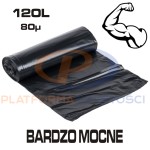 Worki  120L na gruz 70x105cm czarne 10 sztuk 