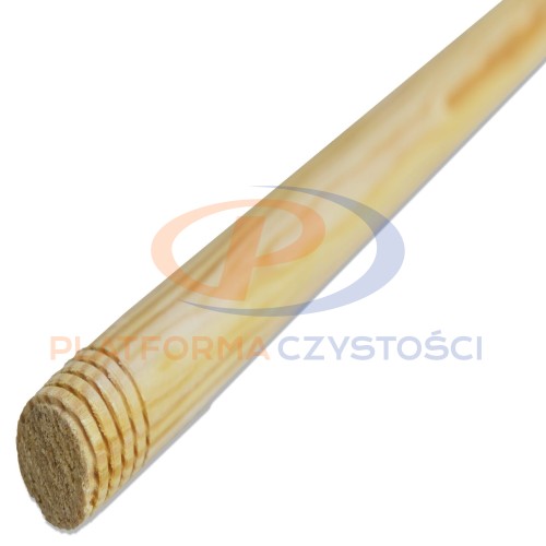 Kij drewniany lakierowany z gwintem drewnianym 150cm