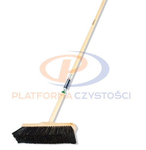 ZAMIATACZ drewniany włosie mix 40cm + KIJ drewniany