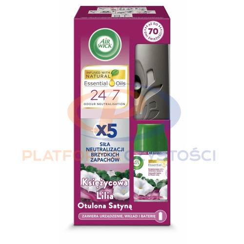 AIR WICK FRESHMATIC urządzenie + wkład 250ml Ksiezycowa_Lilia_Otulona_Satyną