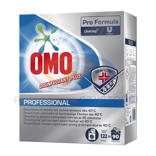 Omo Professional Disinfectant Plus 8.55 kg / 90 prań dezynfekujący proszek do prania tkanin