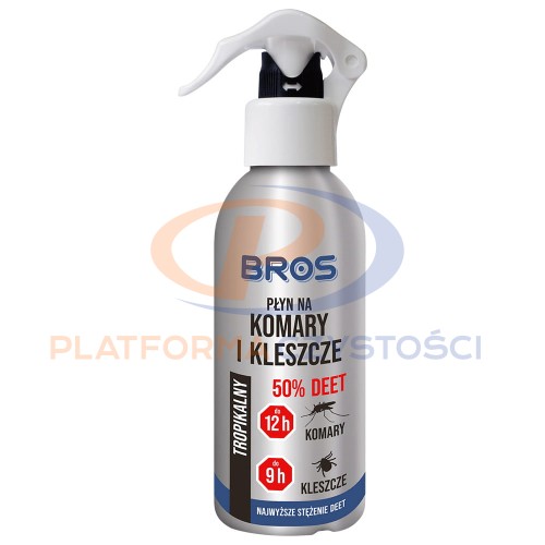 BROS PŁYN NA KOMARY I KLESZCZE 50% DEET 130ml