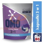 Omo Pro Formula ActiveClean 3w1 kapsułki do prania 80sztuk 