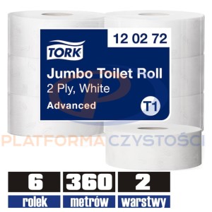 120272 TORK T1 papier jumbo 2w makulatura 360mb / 6 sztuk