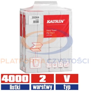 35564 KATRIN Handy Pack BASIC ręcznik składany 2warstwowy 4000 listków