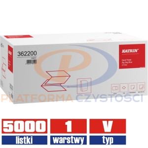 362200 KATRIN ręcznik składany niebieski 1warstwowy 5000 listków