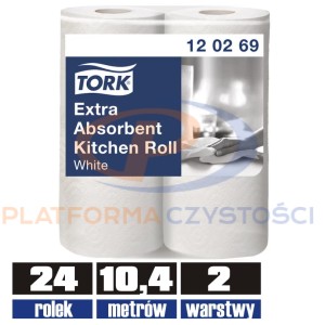 120269 TORK ręcznik papierowy kuchenny 2 warstwy celuloza / 24 sztuki