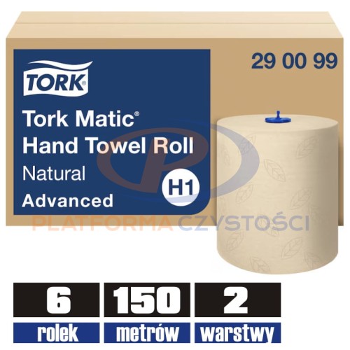 290099 TORK H1 ręcznik systemowy naturalny 150mb / 6 sztuk