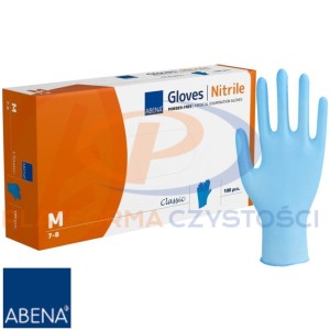 ABENA Rękawice nitrylowe niebieskie rozmiar M (8-9) 100 sztuk 