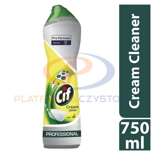 CIF Cream Lemon 750ml mleczko do czyszczenia mocno zabrudzonych powierzchni