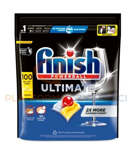 FINISH ULTIMATE ALLin1 Regular - kapsułki do mycia naczyń w zmywarce 100 sztuk