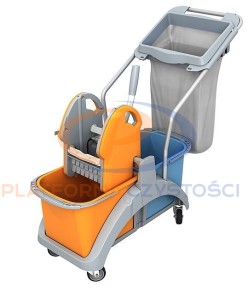 SPLAST TS2 wózek wiadro 2x20L + uchwyt na worek 60L