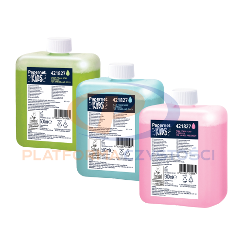 421827 PAPERNET Mydło w pianie do rąk dla dzieci 500 ml / 12 sztuk
