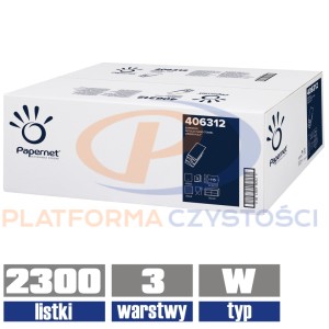 406312 PAPERNET ręcznik Z-FOLD 4-panelowy 3-warstwy 2300 listków