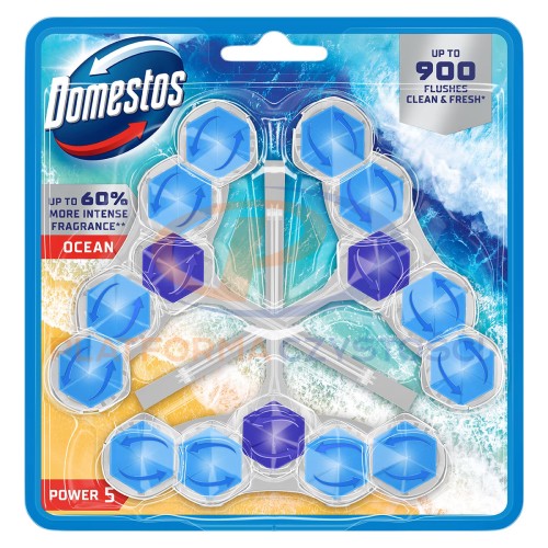 DOMESTOS Power 5 zawieszka do WC 3x55g Ocean