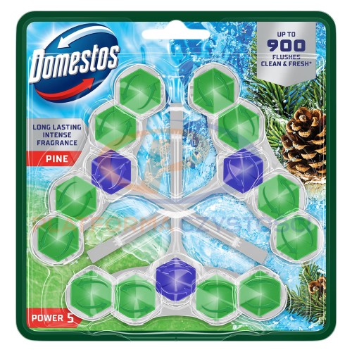 DOMESTOS Power 5 zawieszka do WC 3x55g Pine
