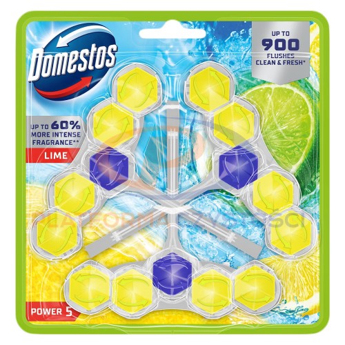 DOMESTOS Power 5 zawieszka do WC 3x55g Lemon