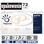 409743 PAPERNET papier toaletowy 3-warstwy 27,72mb / 9x8rolek = 72rolki