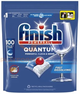 FINISH POWERBALL QUANTUM REGULAR 100sztuk kapsułki do mycia naczyń w zmywarce