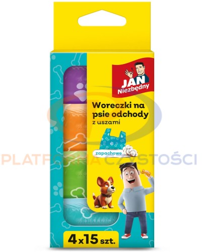 JAN NIEZBĘDNY WORECZKI ZAPACHOWE NA PSIE ODCHODY/KUPY 4x15 sztuk