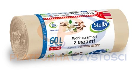Stella worki z uszami 60L zapach VANILLA LATE 16 sztuk
