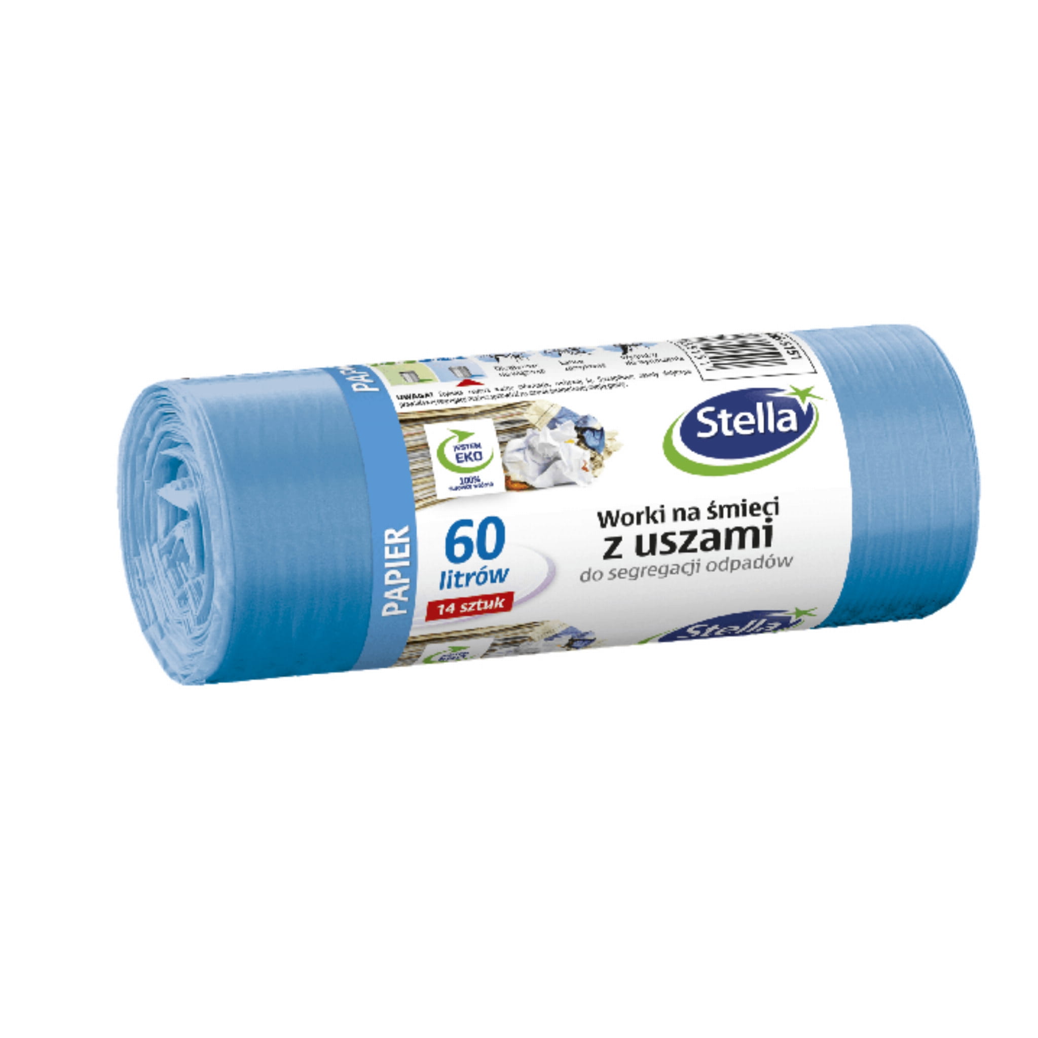 Stella worki z uszami 60L papier 14 sztuk
