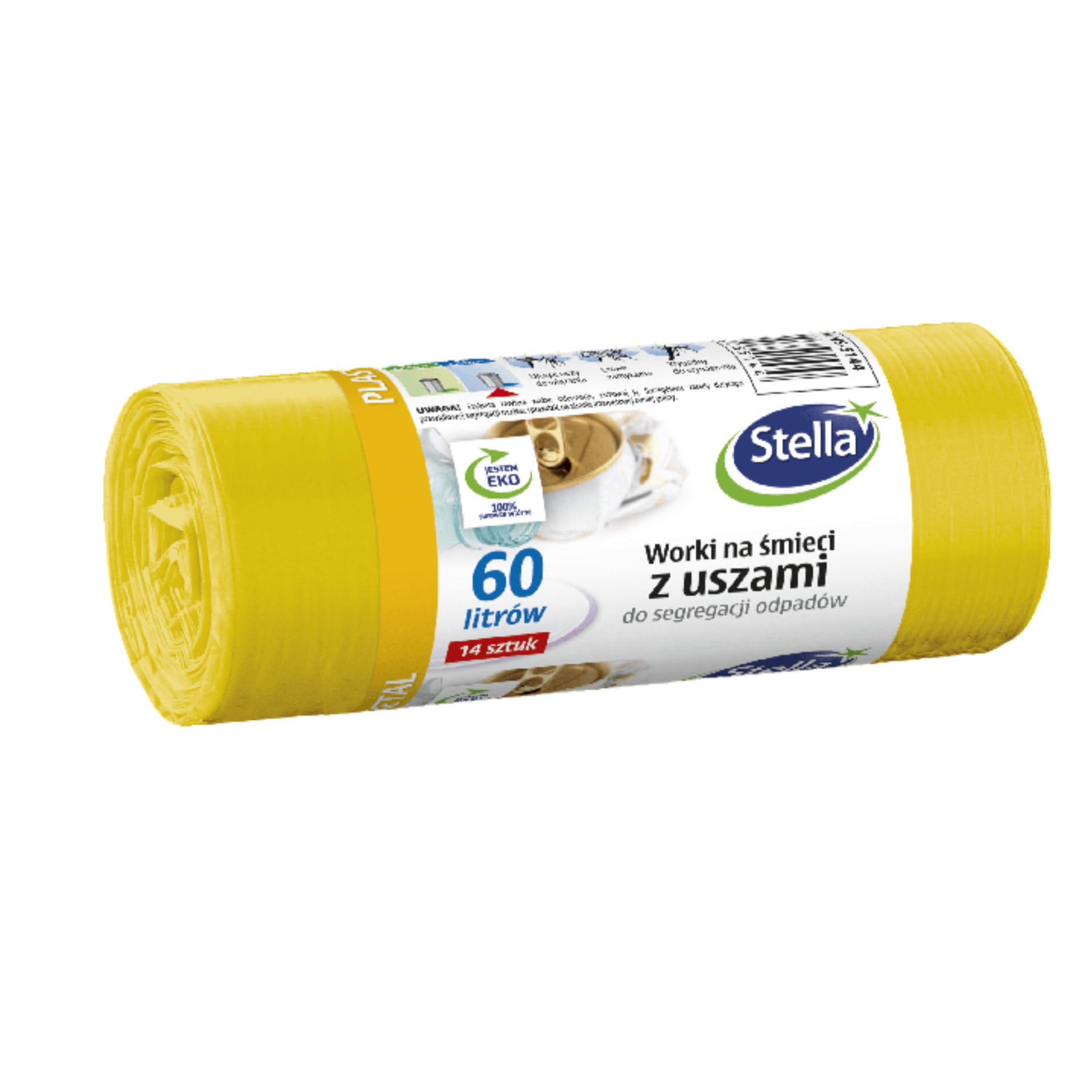 Stella worki z uszami 60L plastik, metal 14 sztuk