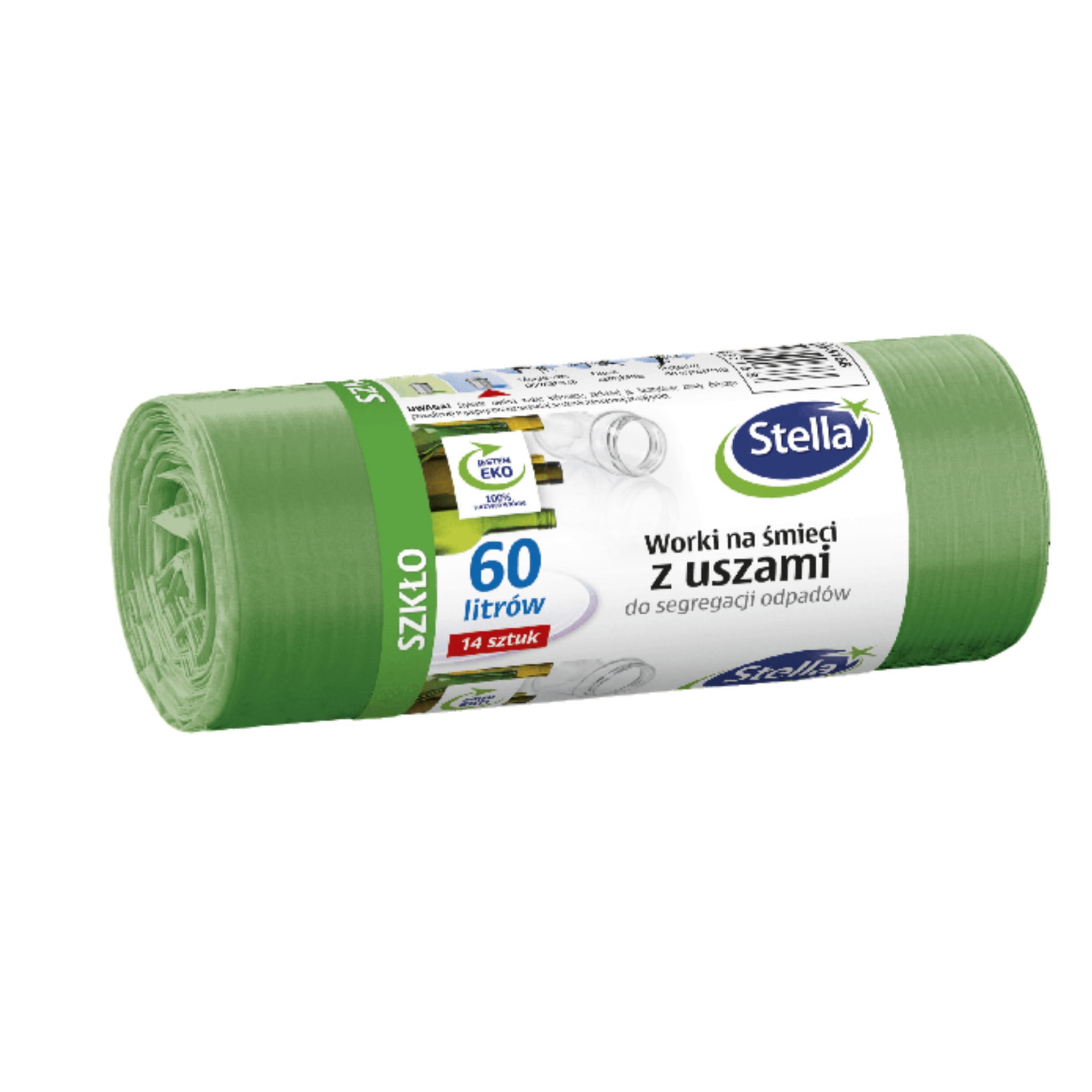 Stella worki z uszami 60L szkło 14 sztuk