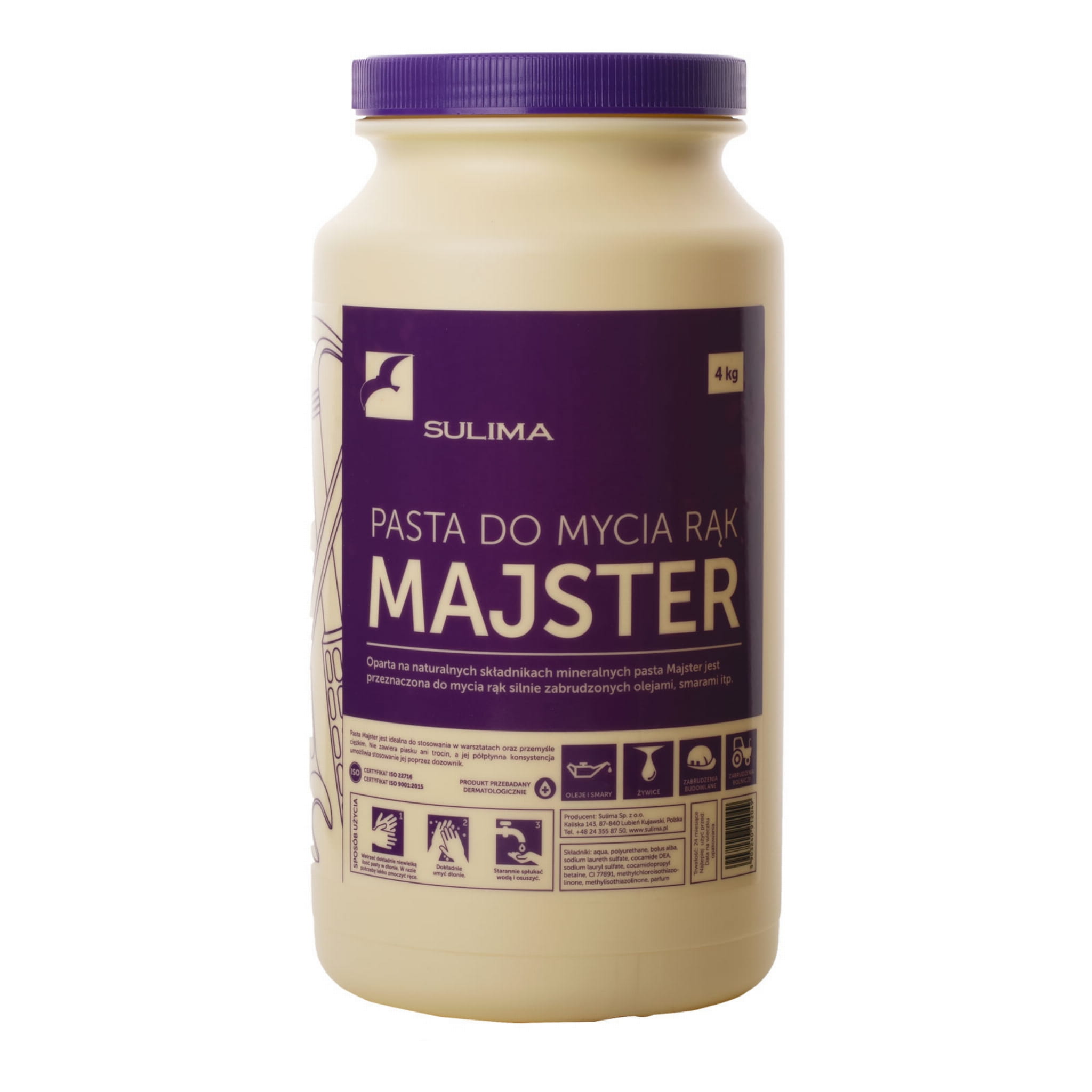 MAJSTER pasta przeznaczona do silnie zabrudzonych rąk 4kg