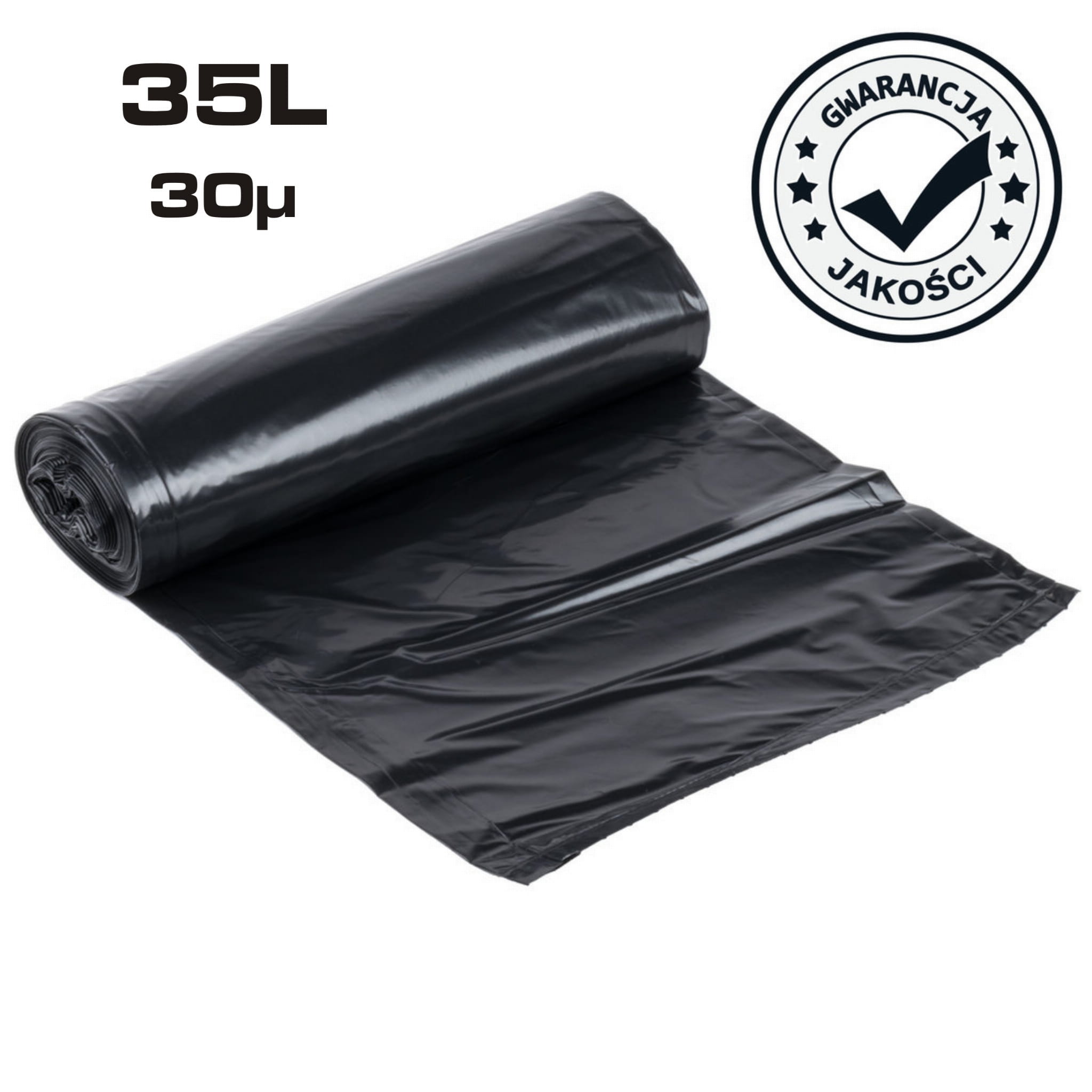Worki 35L mocne czarne 25 sztuk