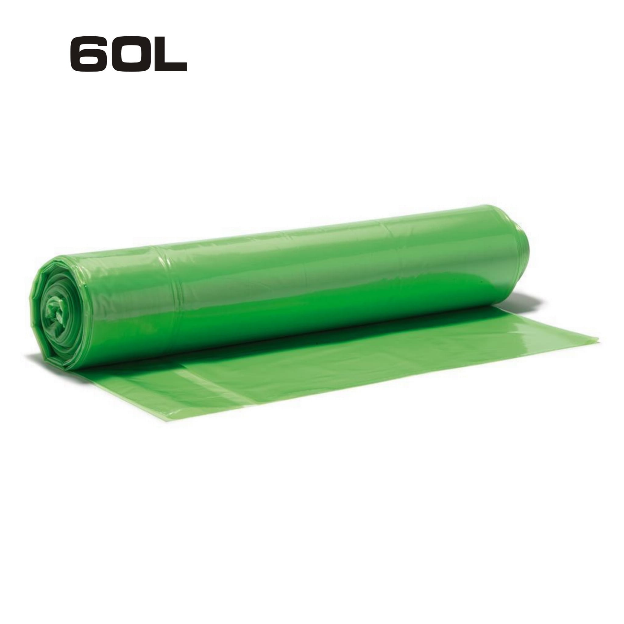 Worki na odpady 60L zielone 50 sztuk