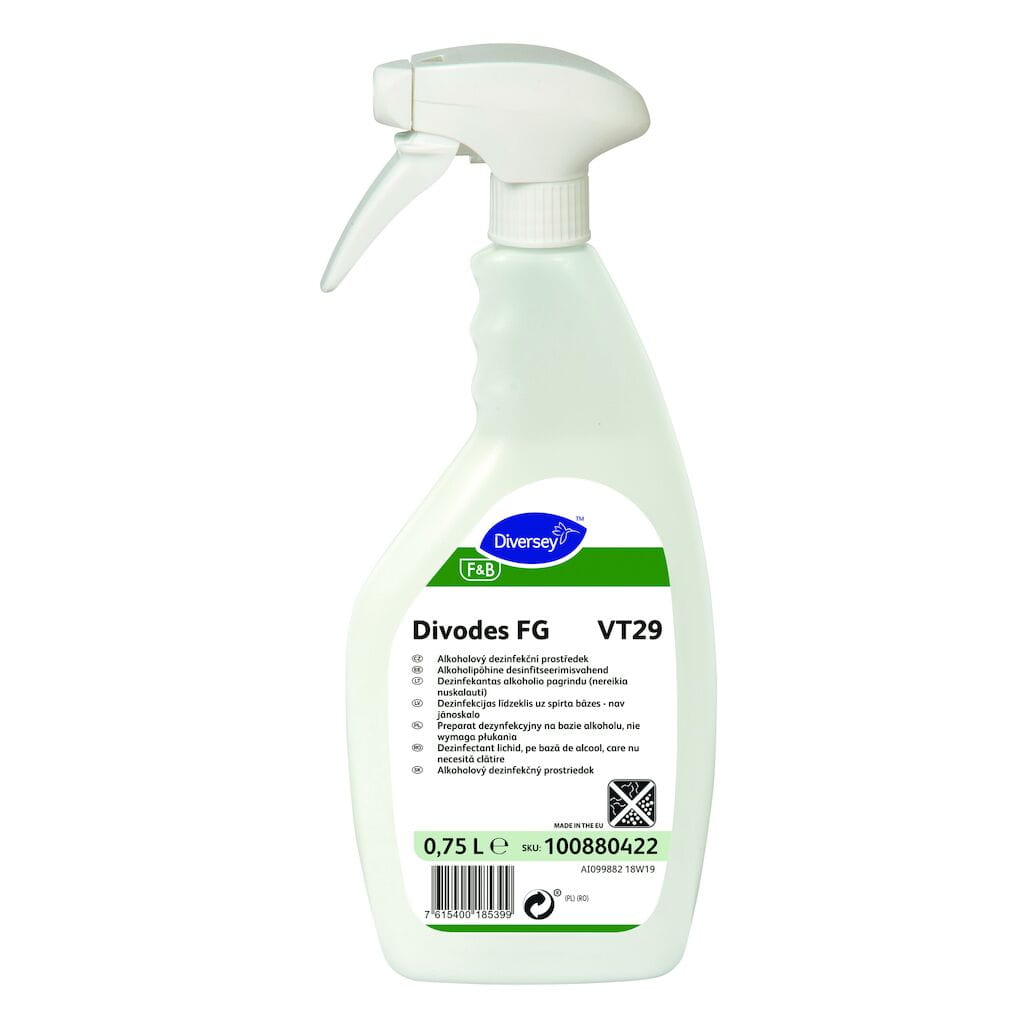 Divodes FG 750ml preparat dezynfekcyjny na bazie alkoholu, nie wymaga płukania