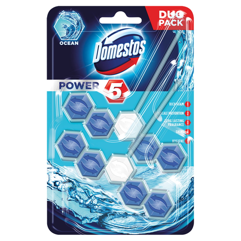 DOMESTOS Power 5 zawieszka do WC 2x55g