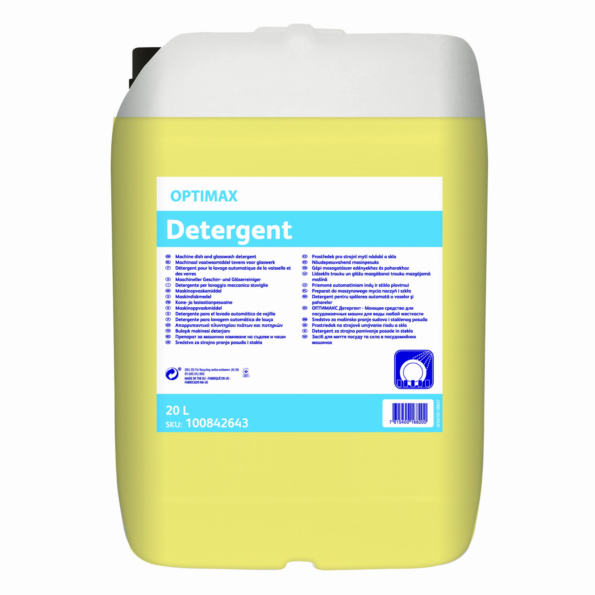 Optimax Detergent 20L preparat do maszynowego mycia naczyń
