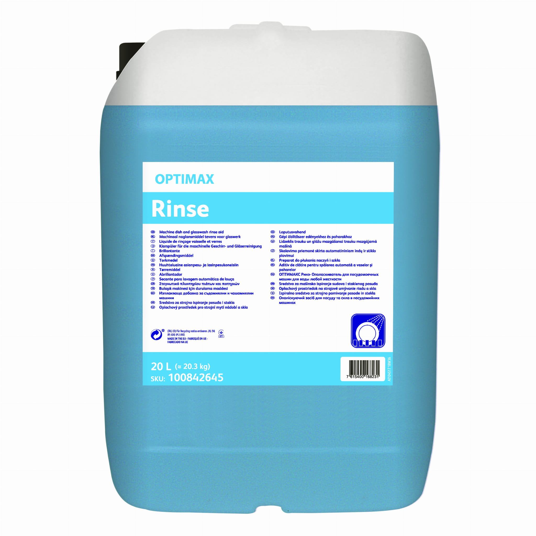 Optimax Rinse 20L preparat do płukania naczyń
