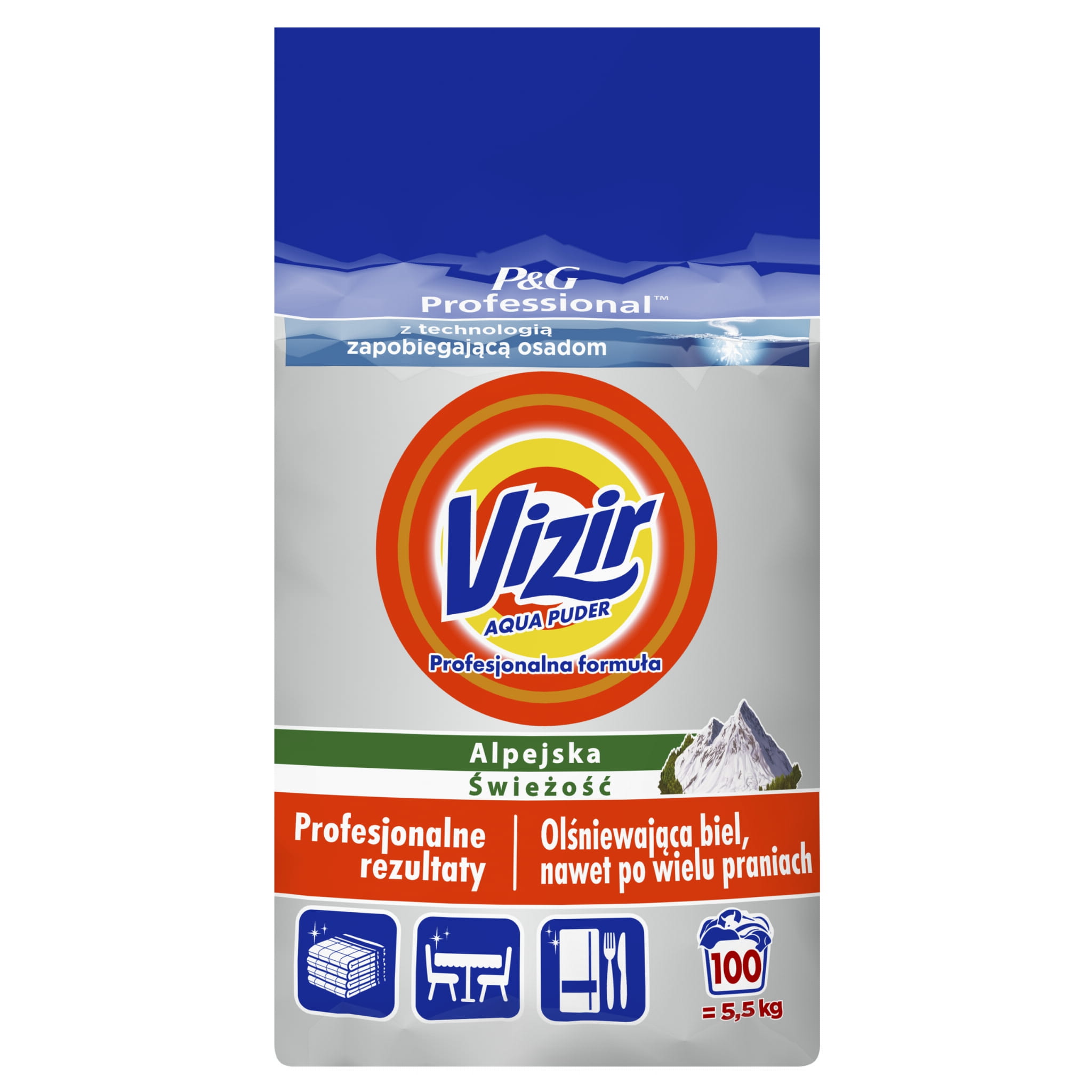 VIZIR Professional Alpine Fresh proszek do prania 5,5 kg, 100 prań