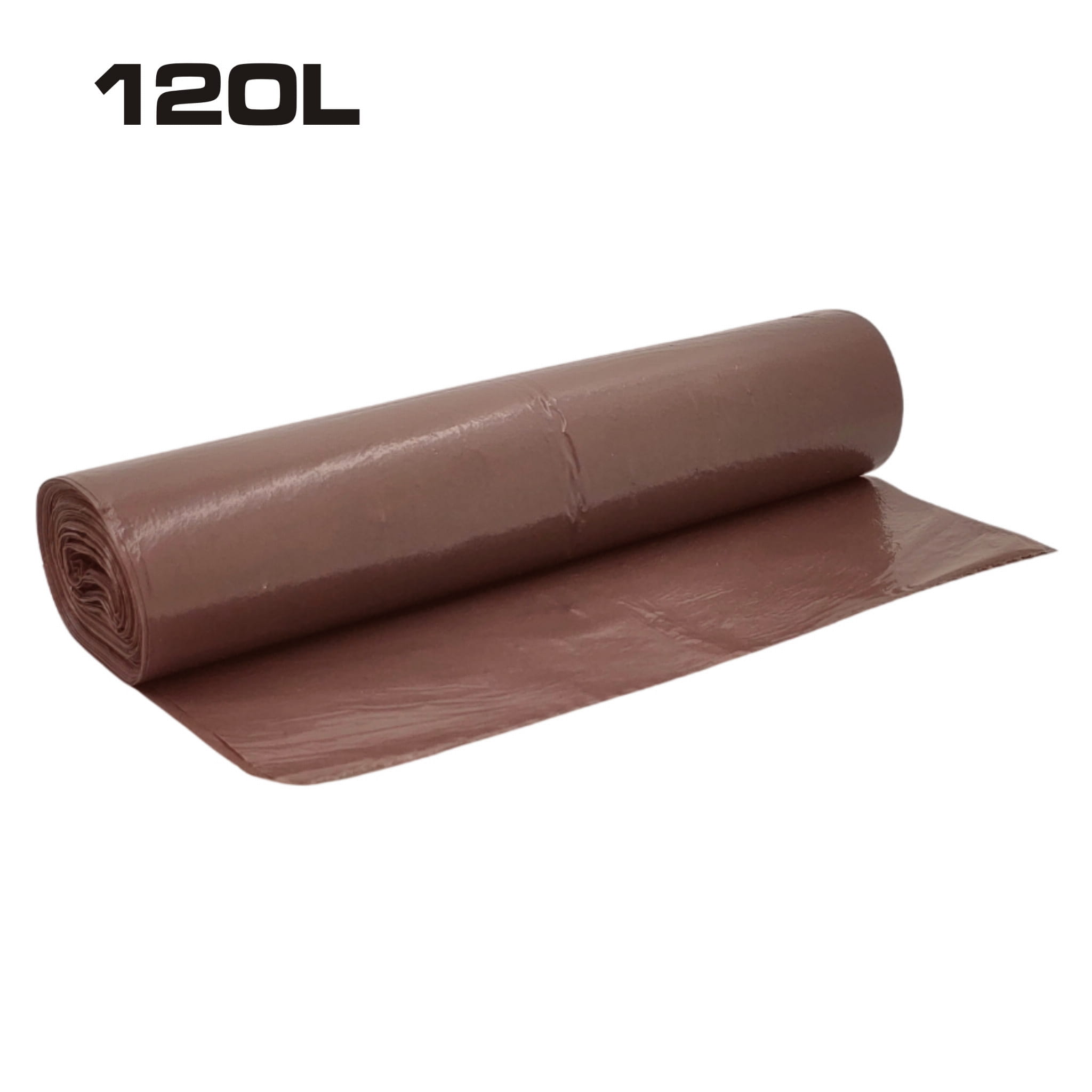 Worki na odpady 120L brązowe 25 sztuk