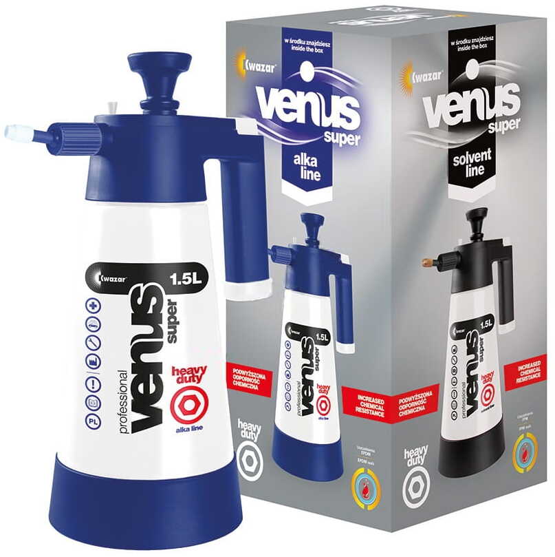 KWAZAR PRO+ VENUS SUPER HD 1,5L alka line pH 6-14 opryskiwacz ciśnieniowy