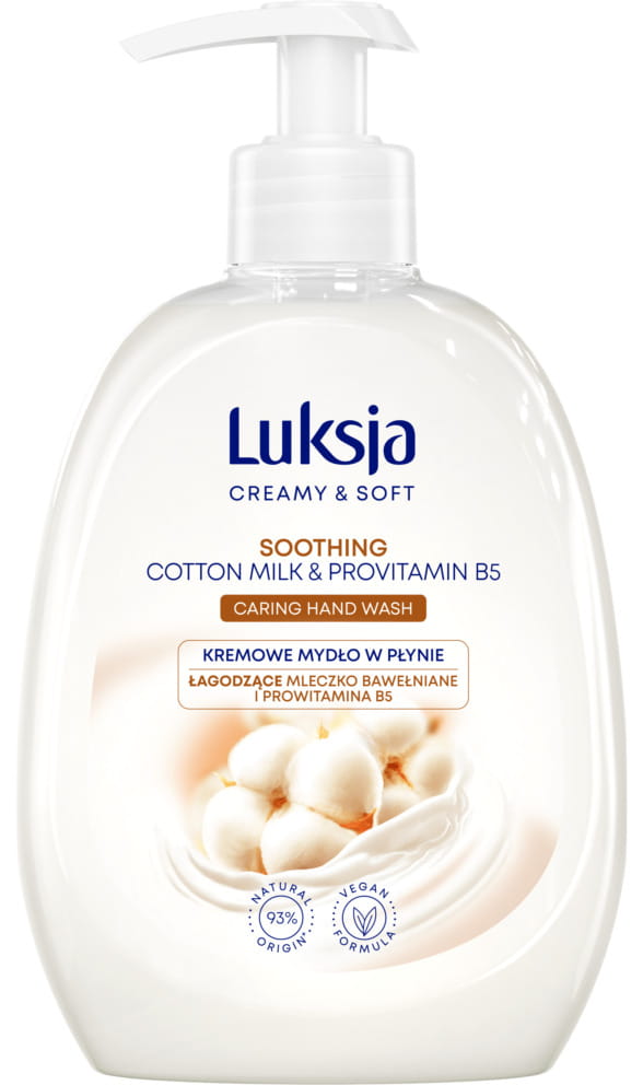 LUKSJA mydło w płynie z pompką 500ML - cotton milk & provitamin B5