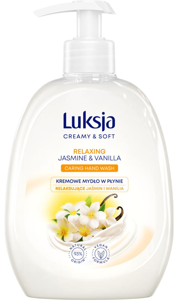 LUKSJA mydło w płynie z pompką 500ML - jaśmin & wanilia