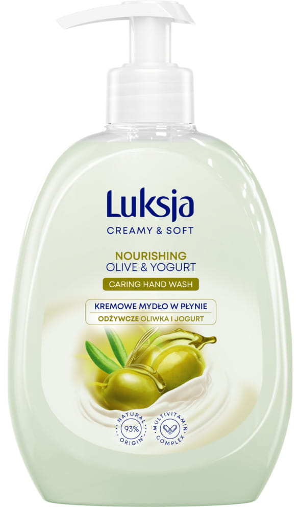 LUKSJA mydło w płynie z pompką 500ML - oliwka & jogurt