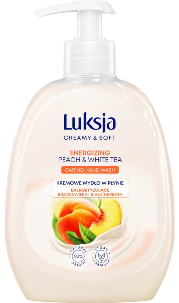 LUKSJA mydło w płynie z pompką 500ML - brzoskwinia & biała herbata