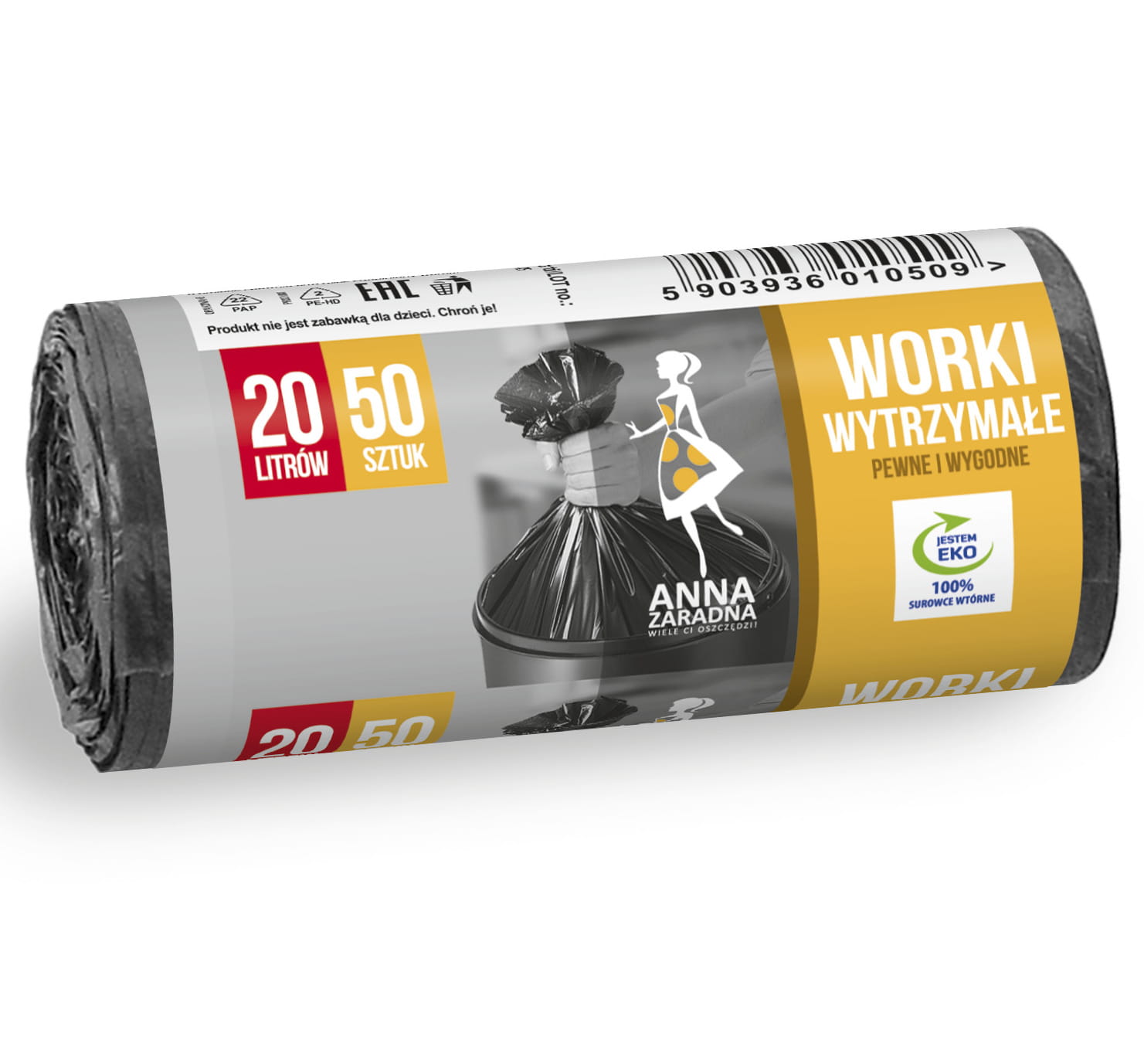 ANNA ZARADNA worki 20L czarne 50 sztuk