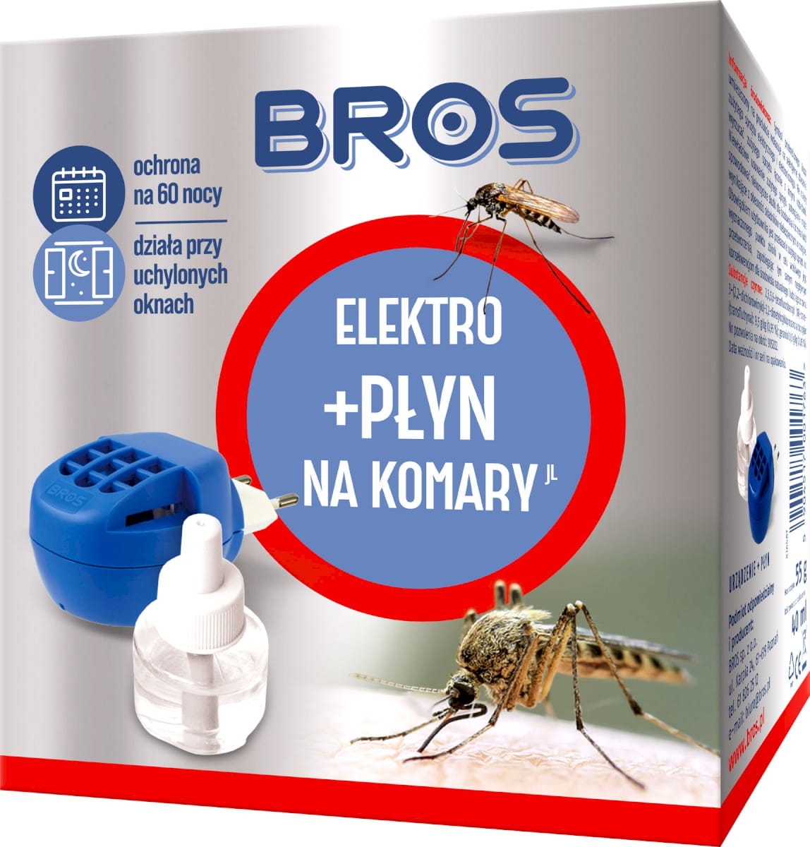 BROS ELEKTRO PŁYN NA KOMARY 60 NOCY - urządzenie z wkładem