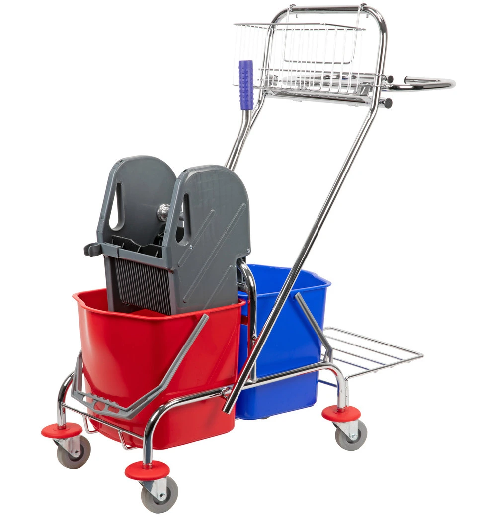 CleanPRO Wózek do sprzątania dwuwiaderkowy 2x17L
