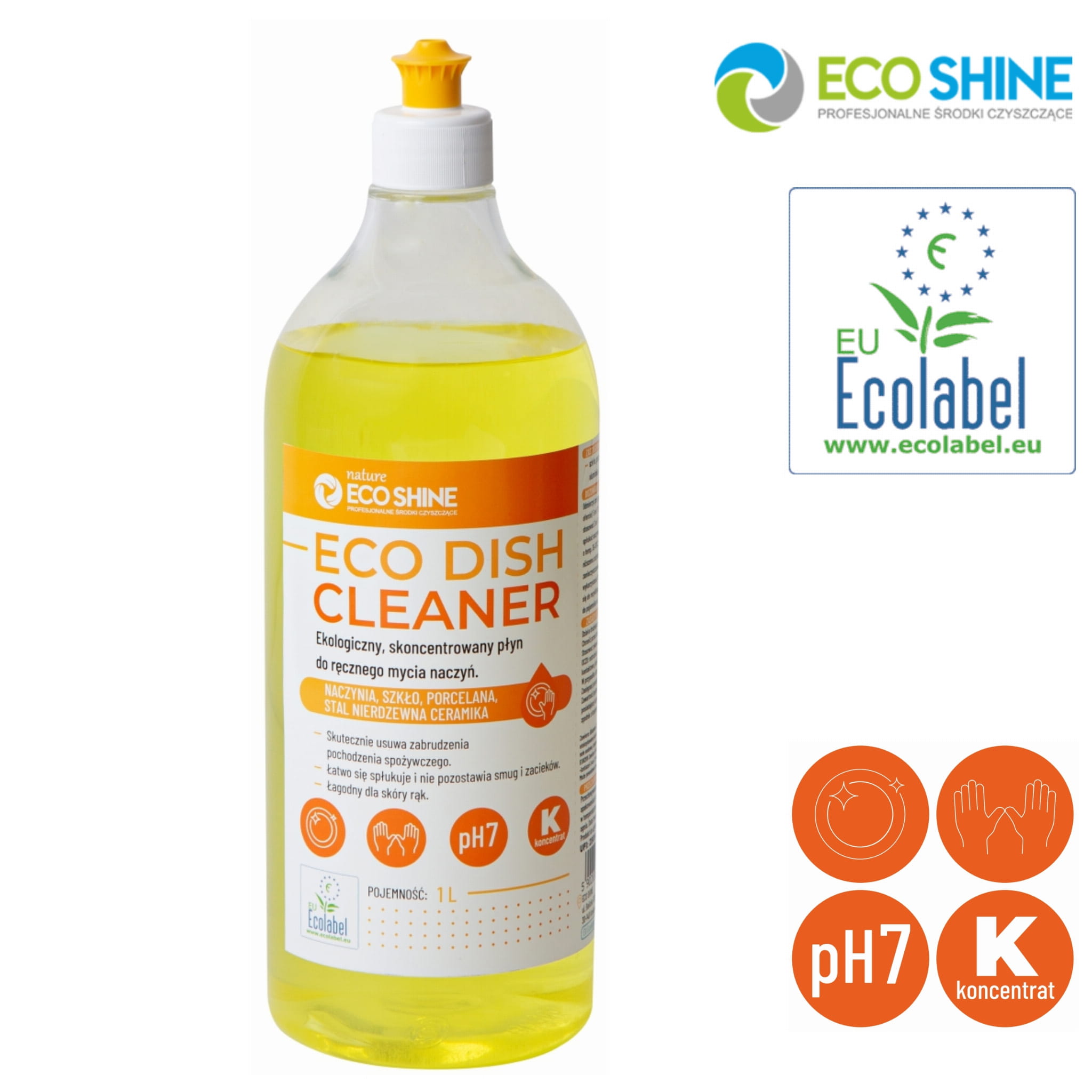 ECO DISH CLEANER 1L Ekologiczny, skoncentrowany płyn do ręcznego mycia naczyń