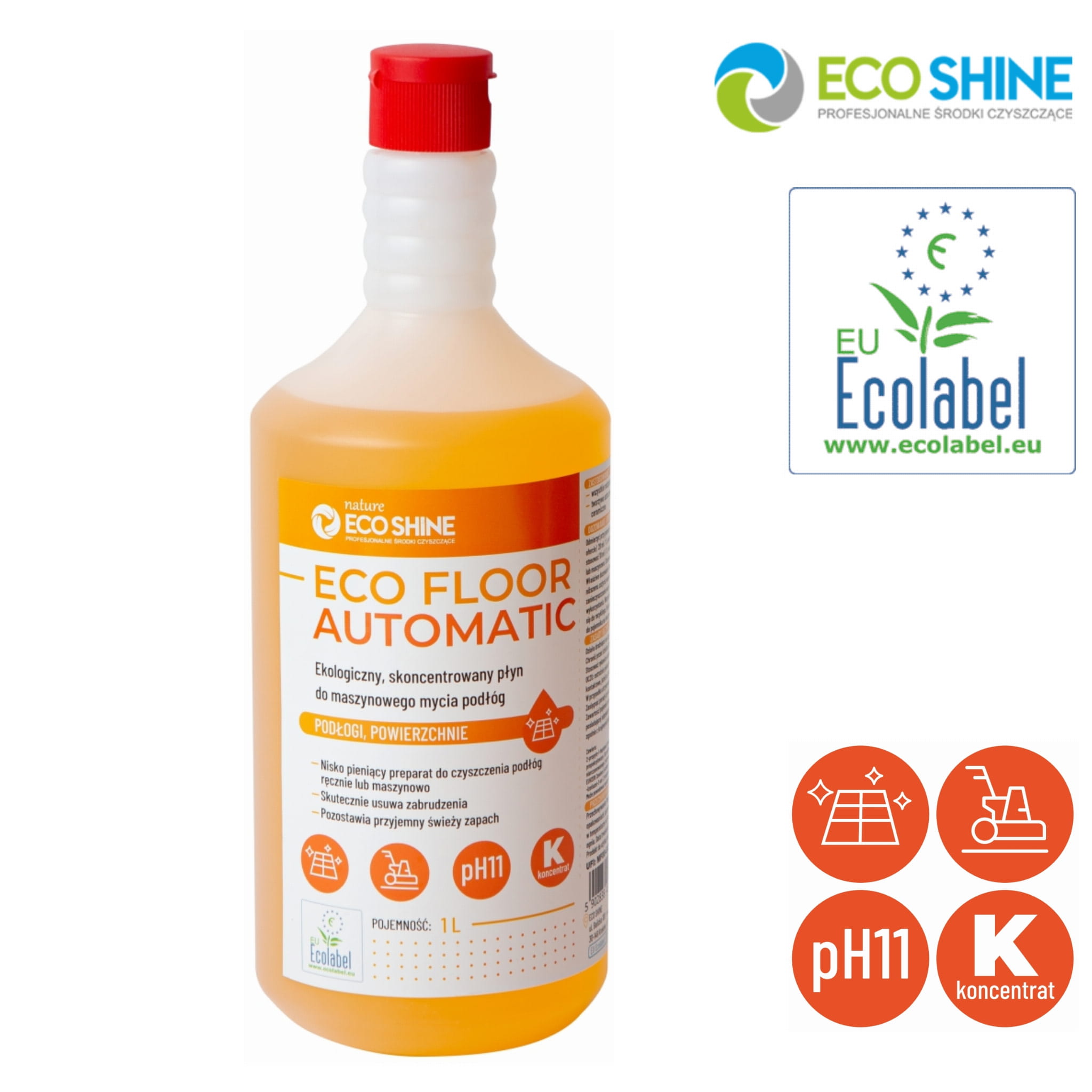 ECO FLOOR AUTOMATIC 1L Ekologiczny, skoncentrowany płyn do maszynowego mycia podłóg