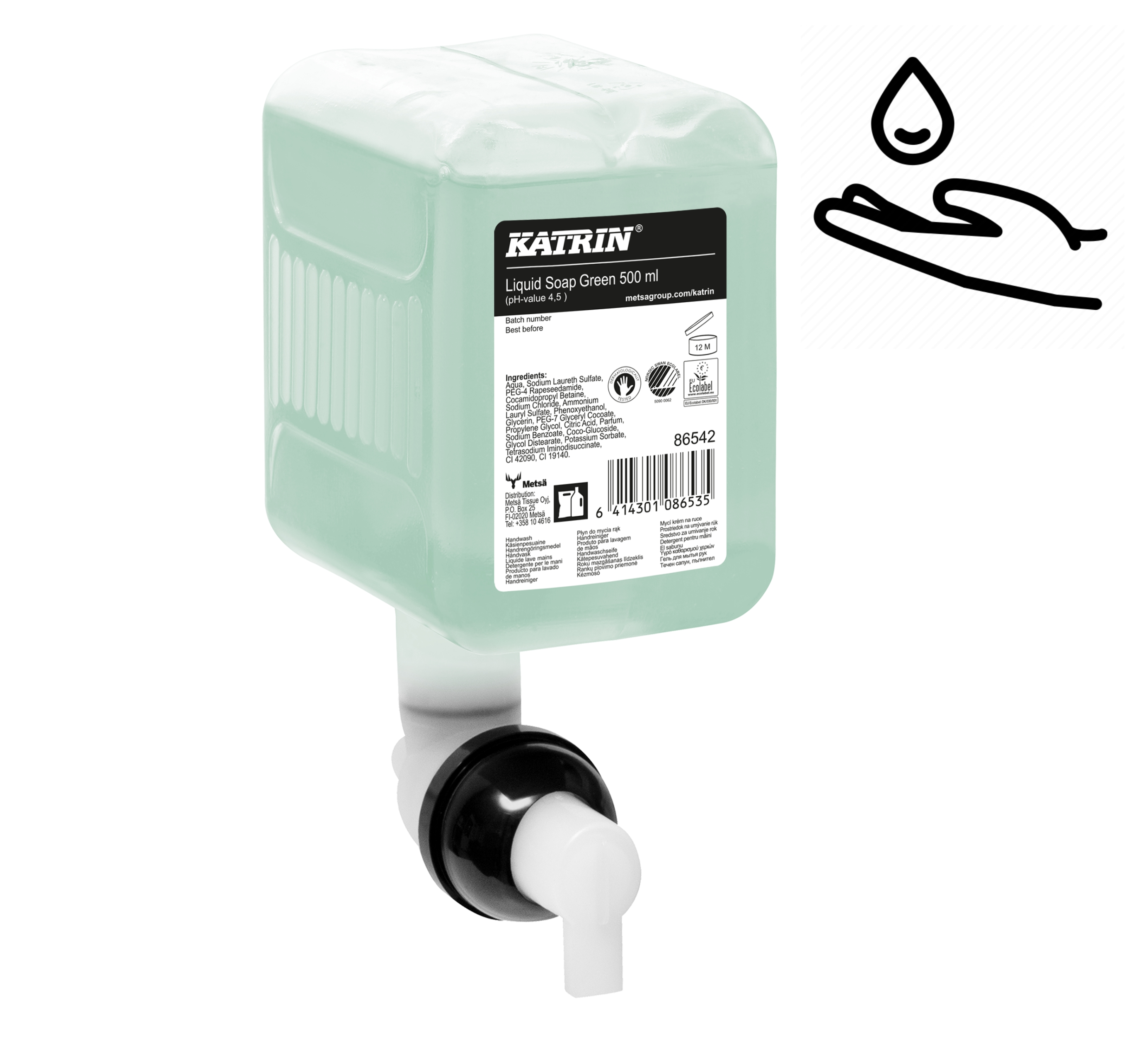 86542 KATRIN GREEN Mydło w płynie zapachowe - 500 ml