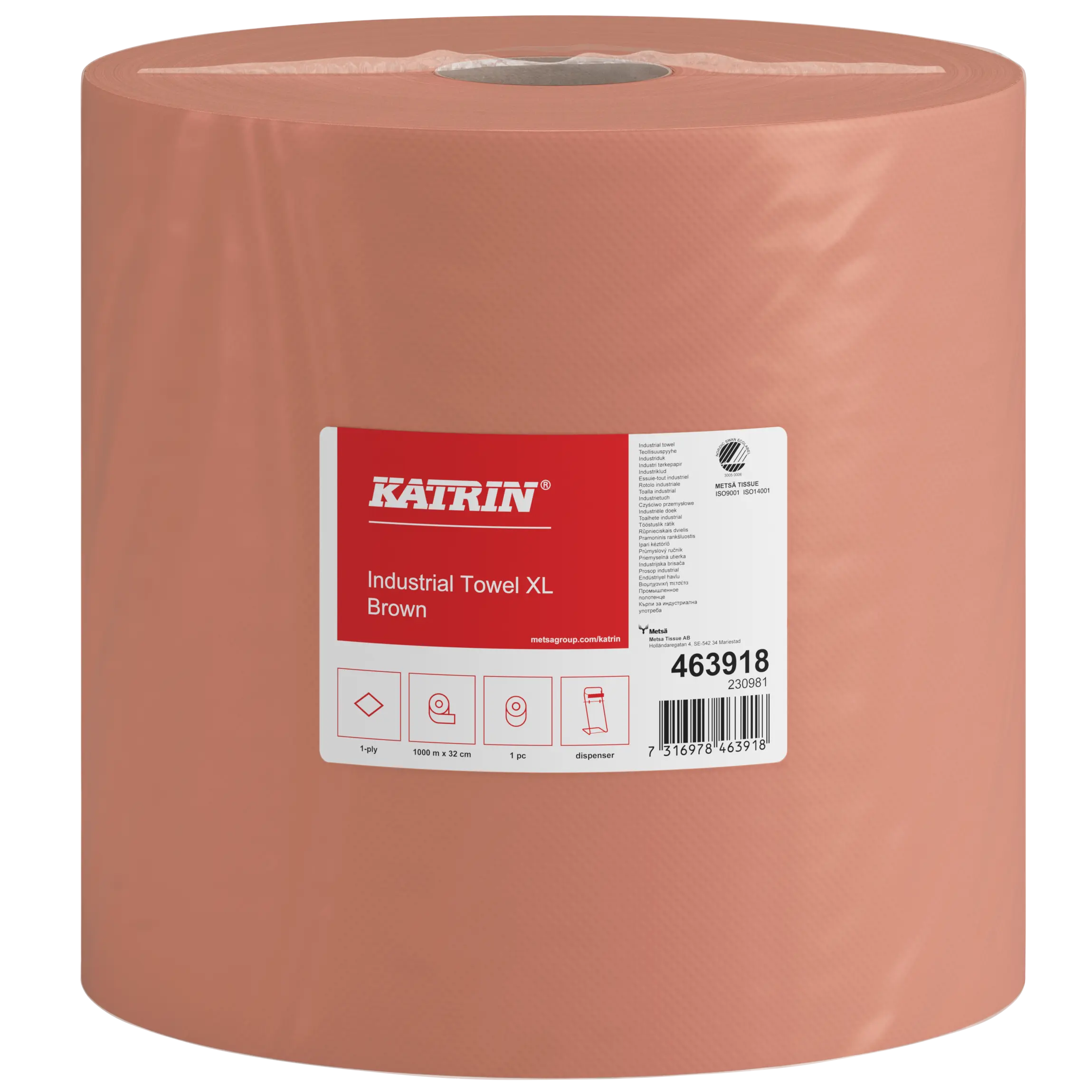 463918 KATRIN XL Brown Czyściwo 1warstwowe 1000 metrów / 1 sztuka