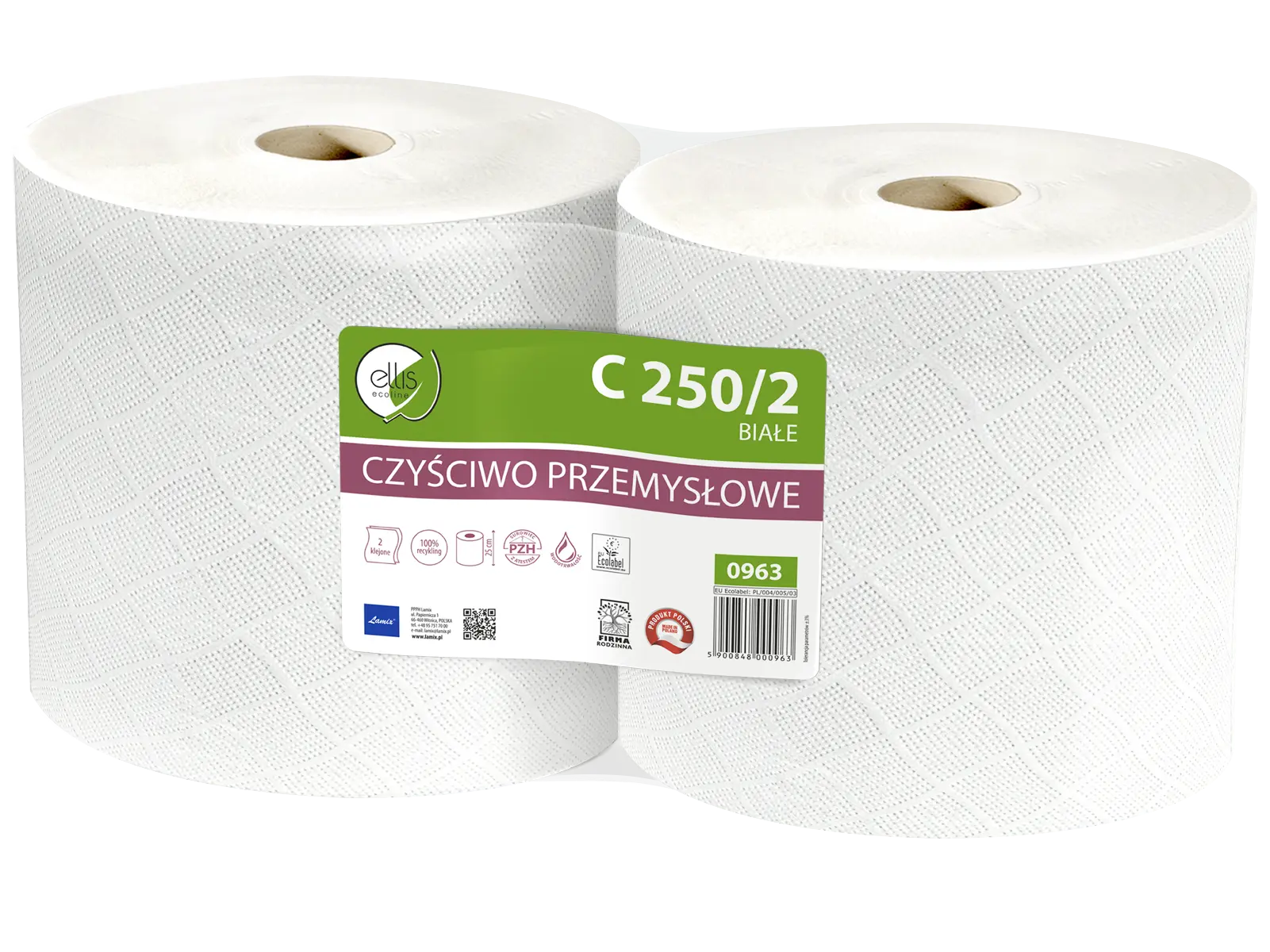 0963 LAMIX ellis czyściwo 2w białe 240mb / 2 sztuki
